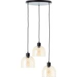 Brilliant Casto Hanglamp Glas Hanglamp Metaal Zwart Beige | 510mm - Geschikt voor 3x E27