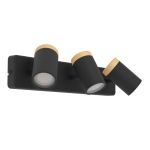 Eglo Plafondlamp Consuma Zwart, Bruin | Geschikt voor 3x GU10