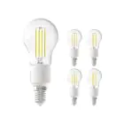 Voordeelpak 5x Calex Smart Kogelvormig LED Lamp E14 4,5W 450lm 1800-3000K Filament | Tuya Wifi - Afstembaar Wit