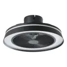 Eglo Plafondventilator Vallonia 1 ABS Matt Zwart 31.7W 3200lm - 827-865 Afstembaar Wit + RGB | Dimbaar
