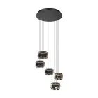 Eglo Hanglamp Hortunas Staal Zwart 5.8W 690lm - 830 Warm Wit | IP20 - Dimbaar 